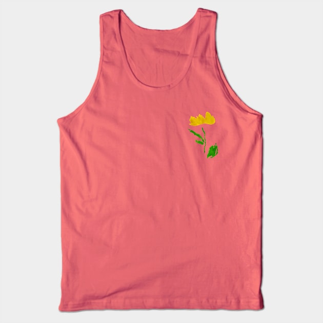 Dainty Yellow Flower Tank Top by watercurls